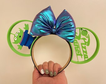 Toy Story Alien Pizza Planet Ears (puffy bow)