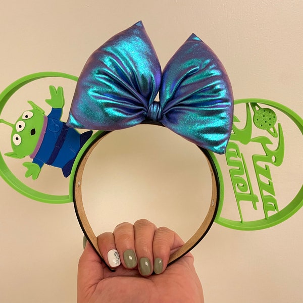 Toy Story Alien Pizza Planet Ears (puffy bow)