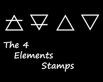 The 4 Elements Stamps. Stamp set for PROCREATE. DOWNLOAD.