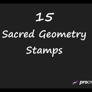 15 Sacred Geometry Stamps. Stamp set for PROCREATE. DOWNLOAD.