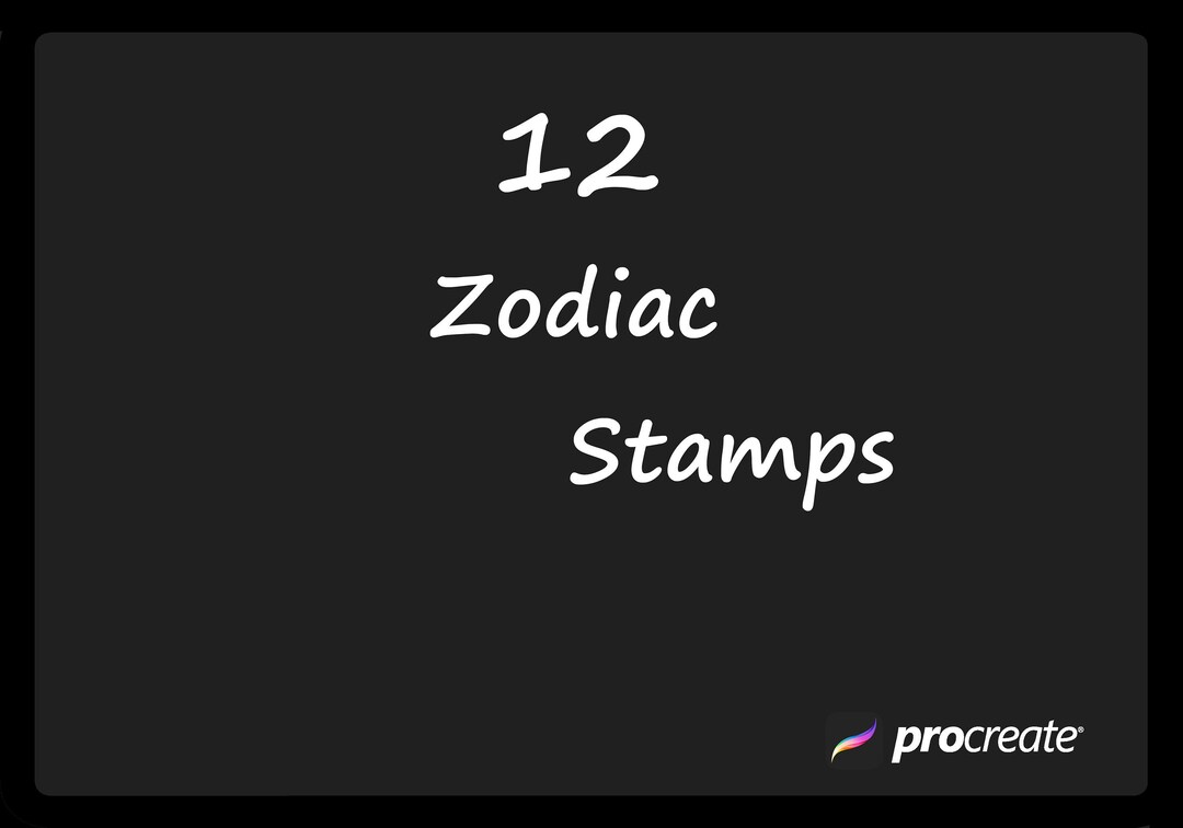 12 Zodiac Stamps. Stamp Set for PROCREATE. DOWNLOAD. Etsy
