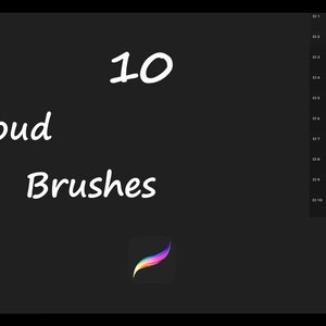 10 Cloud Brushes. Brush set for PROCREATE. DOWNLOAD.