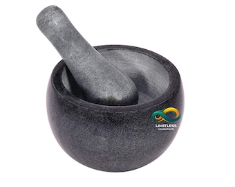 Soapstone Mortar and Pestle, Kitchen and Altar Tools, Spice Grinder 4 inch, Modern design