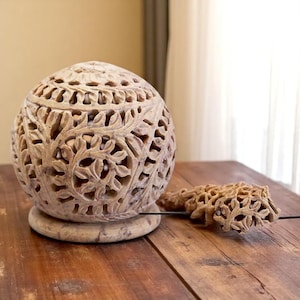Marble Soapstone Tea Light Holder: Handcrafted Indian Candle Holder