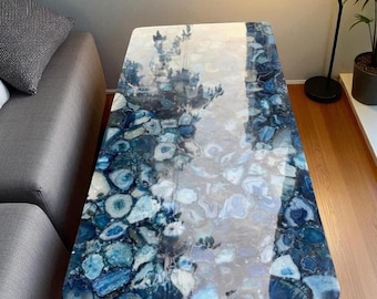 Agate Stone Table Top | Custom Coffee, Accent or Dining Table | Gemstone Furniture