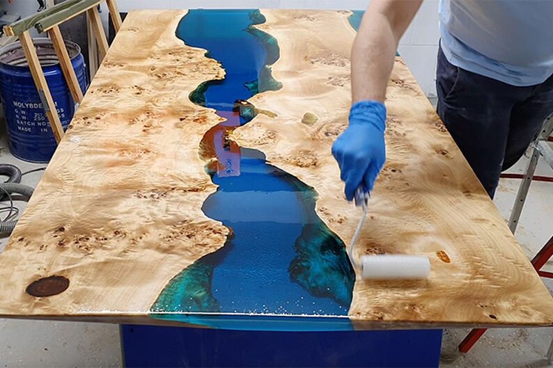 Epoxy Dining Table Live Edge Coffee Table Custom River Etsy