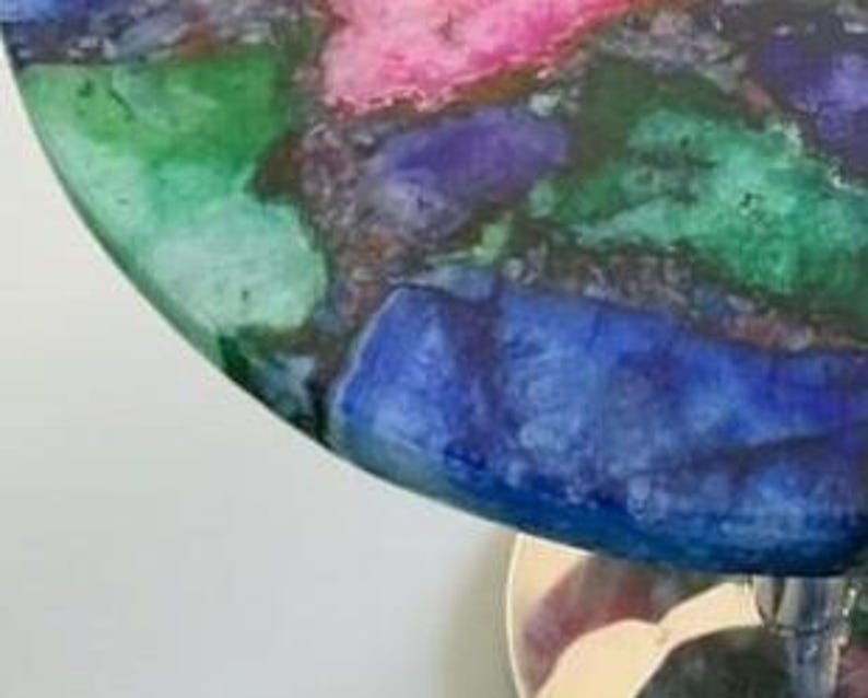 Semi precious agate stone mosaic furniture tabletop