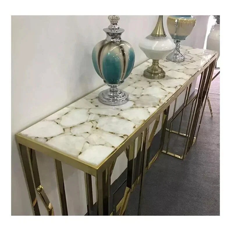 White Agate Dining Table Agate Stone Table Top Crystal Etsy