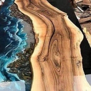 luxury epoxy resin table for dining room