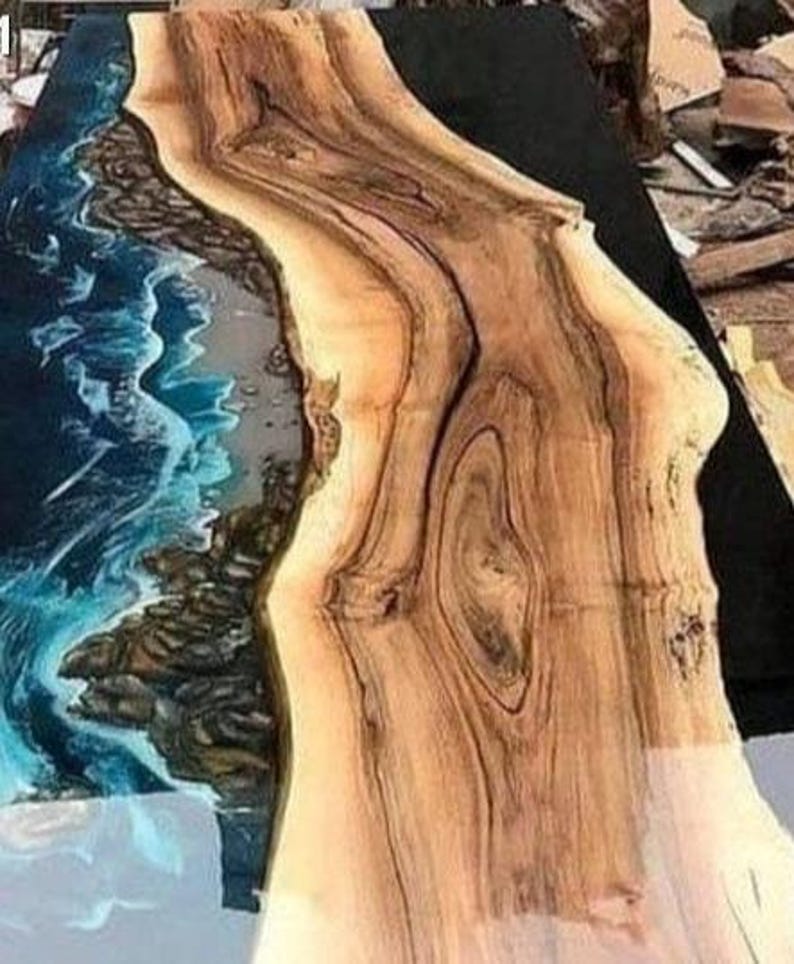 luxury epoxy resin table for dining room