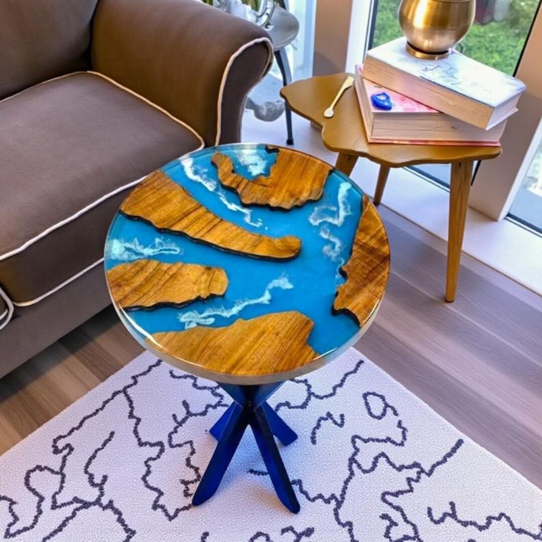 Handmade Ocean Wave Epoxy Resin Coffee Table: Coastal Home Decor - Etsy