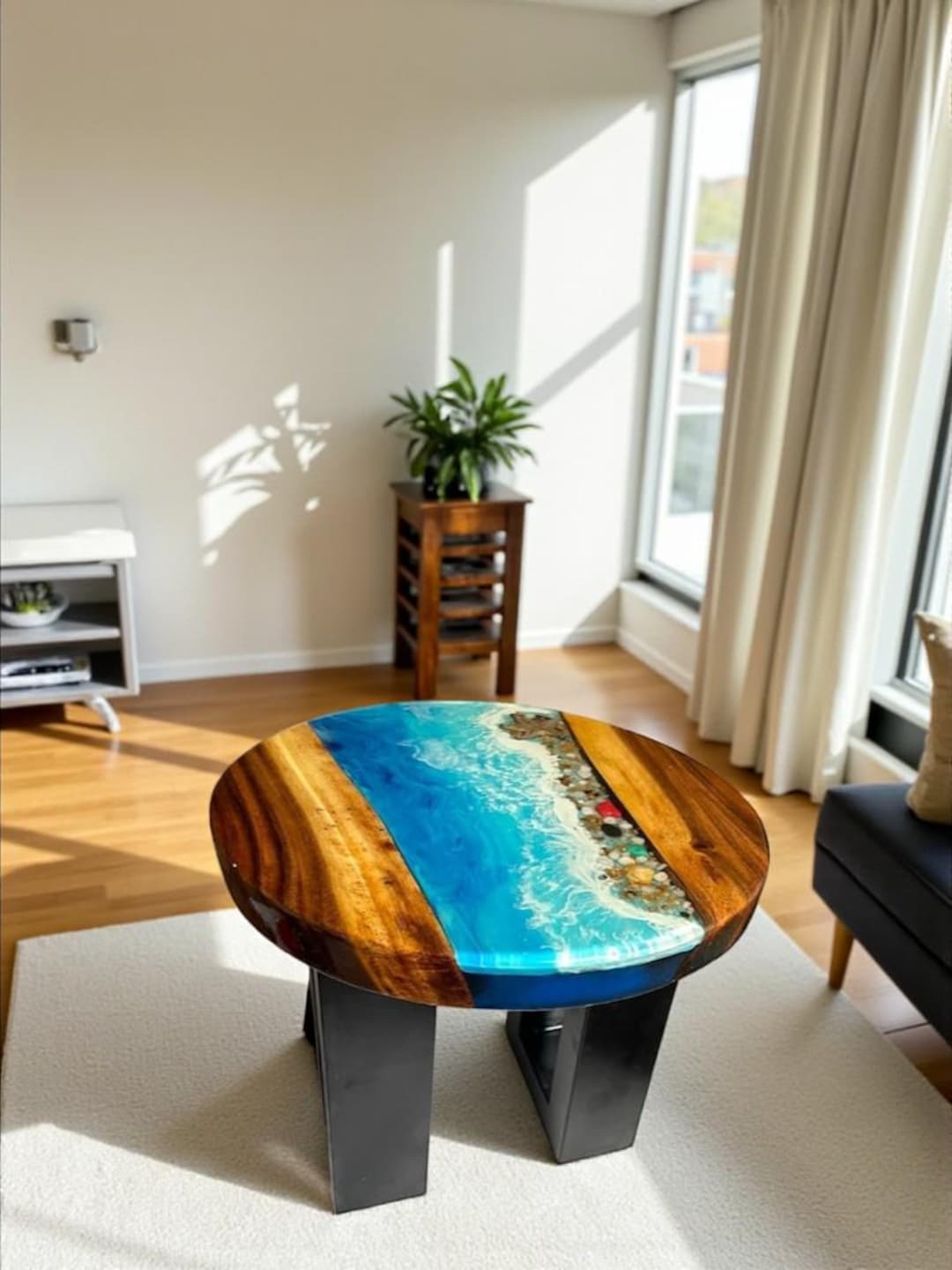 Handmade Ocean Wave Epoxy Resin Coffee Table: Coastal Home Decor - Etsy