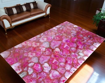 Agate Stone Table Top | Custom Coffee, Accent or Dining Table | Gemstone Furniture