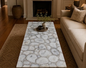 Agate Stone Table Top | Custom Coffee, Accent or Dining Table | Gemstone Furniture