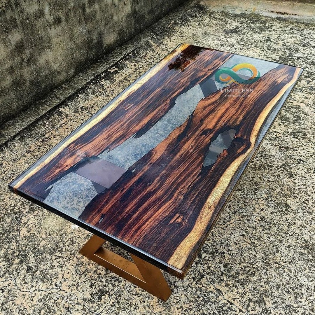 Epoxy Table Tops Center Epoxy Dining Table Kitchen Slab Etsy