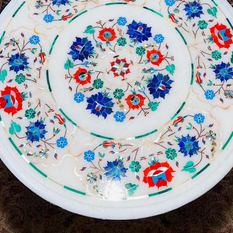 luxury modern arts coffee table multi stone arts table