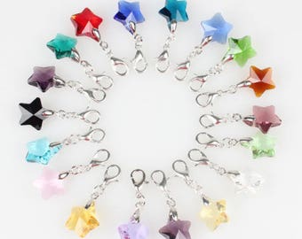 Crystal star Charms pendant