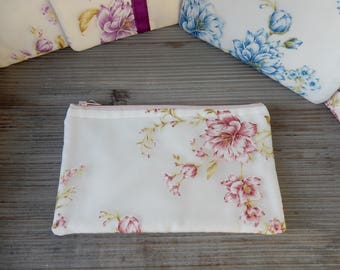 Soft Pouch, pink floral Multipurpose