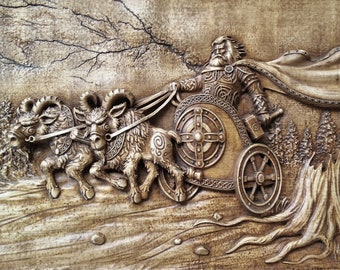 Thor-The god of thunders norse mythology woodcarving pagan woodworking vikings sons of odin Valhalla asatru home decor wall art norse gods