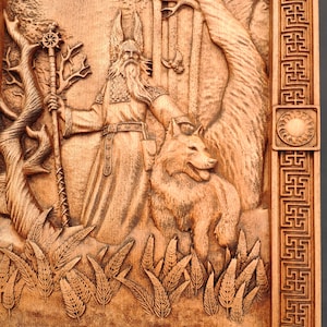 Slavic God Belobog Slavic Mythology Pagan Wood Carving Wall Art Home ...