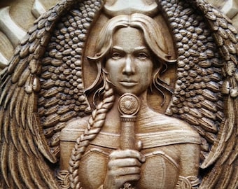 Valkyrie Valhalla Odin Vikings Home Decor  Norse mythology  helm of awe wood carving  powerful symbols pagan asatru heathen rune thor