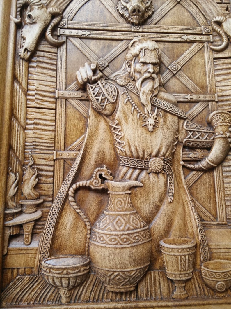 Loki The wily trickster god norse mythology woodcarving | Etsy