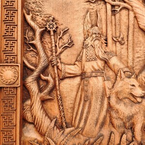Slavic God Belobog Slavic Mythology Pagan Wood Carving Wall Art Home ...