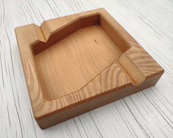 Solid Wood Cigar ashtray gift for men lifestyle lounge club