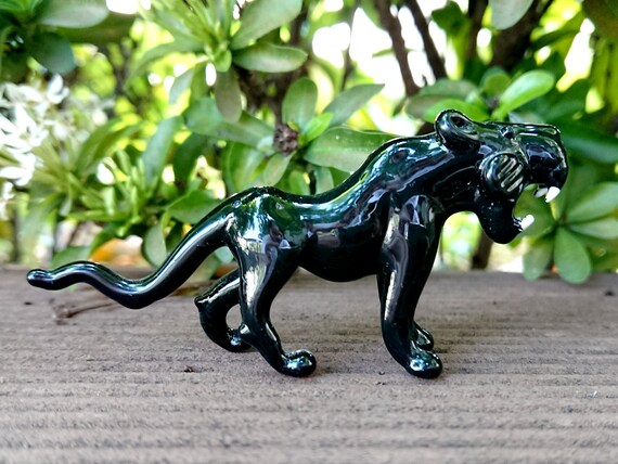 black panther animal figurine