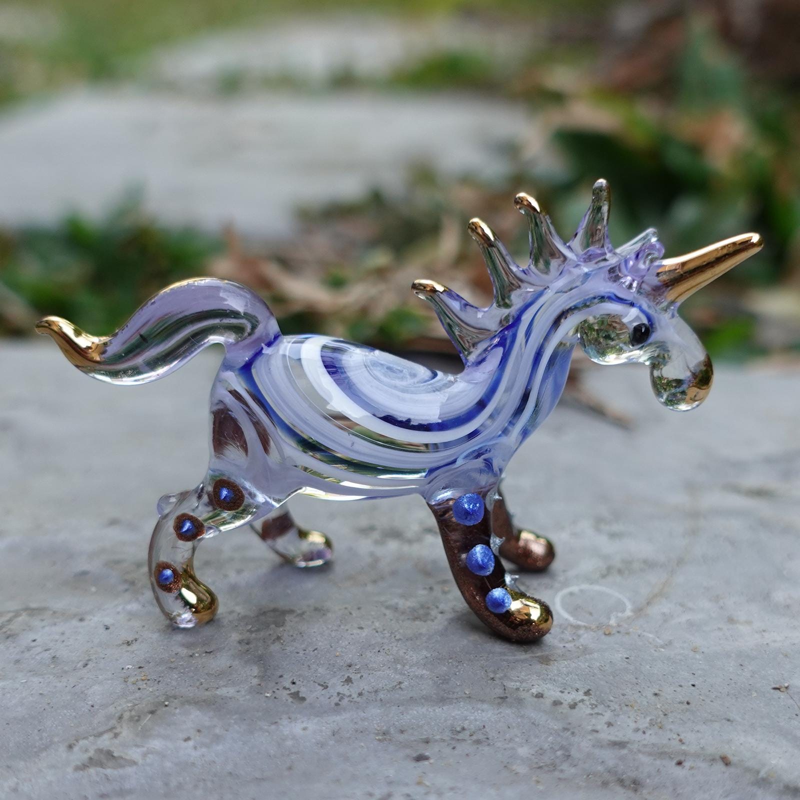 ゆにこ～ん　ガラス細工 Amazon.co.jp: ガラスバロン ~ 大きなユニコーンと妖精 : ホーム＆キッチン