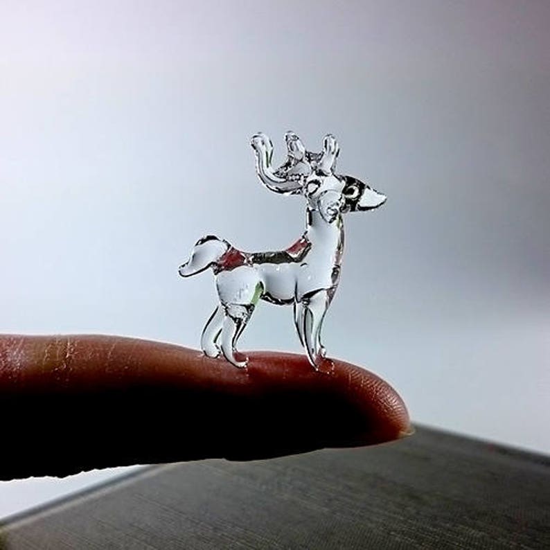 hand blown glass deer