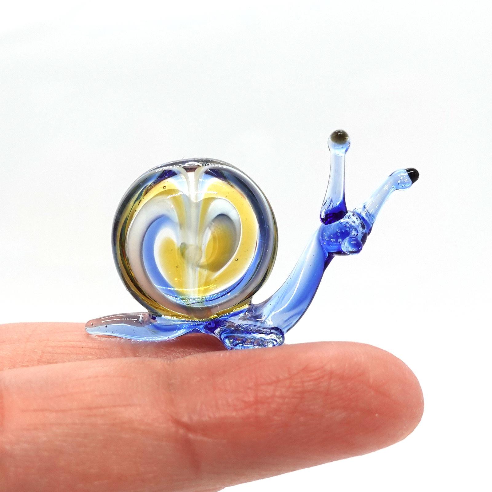 Rare Snail Tiny Hand Blown Glass Art Figurines Animals Collectible