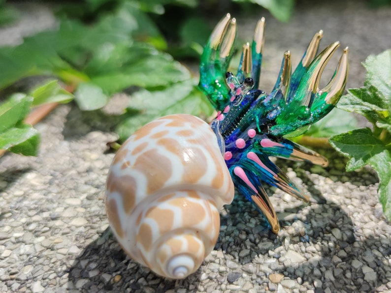 blown glass hermit crab