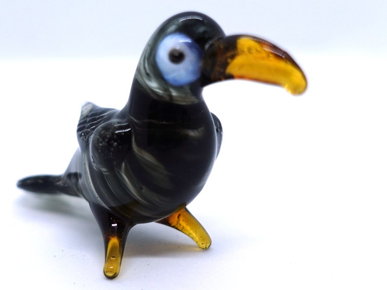 Toucan Miniature Hand Blown Glass Art Figurines Animals Etsy