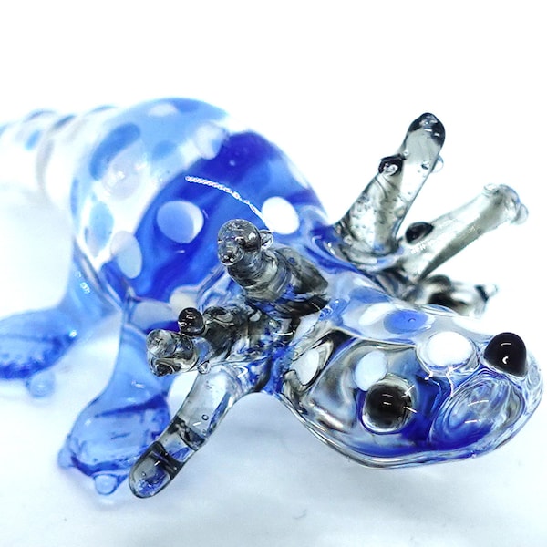 Axolotl Miniature Hand Blown Color Glass Art Figurines Animals Collectible Gift Home Décor