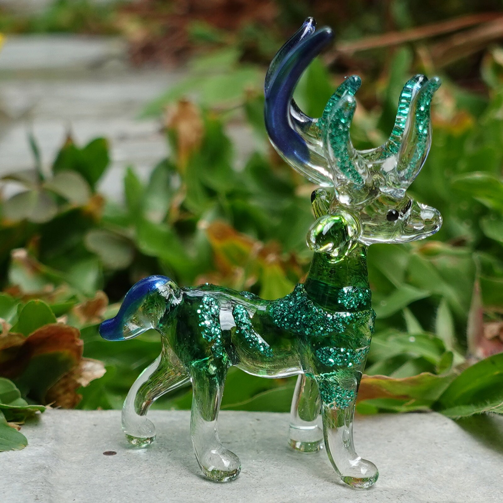 Tiny Deer Figurines Hand Painted Green Blue Blown Glass Art Animals  Collectible Gift Home Decor - Etsy, image size:1600x1600
