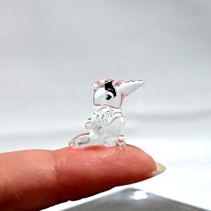 Tiny Micro Crystal Toucan Figurines Hand Blown Clear Glass Art Animals Collectible Gift Home Decor