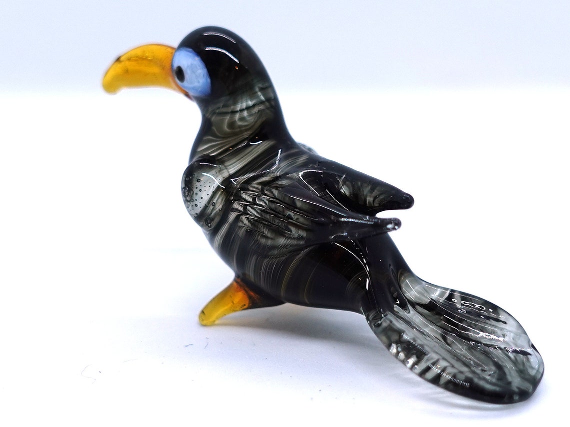 Toucan Miniature Hand Blown Glass Art Figurines Animals Etsy