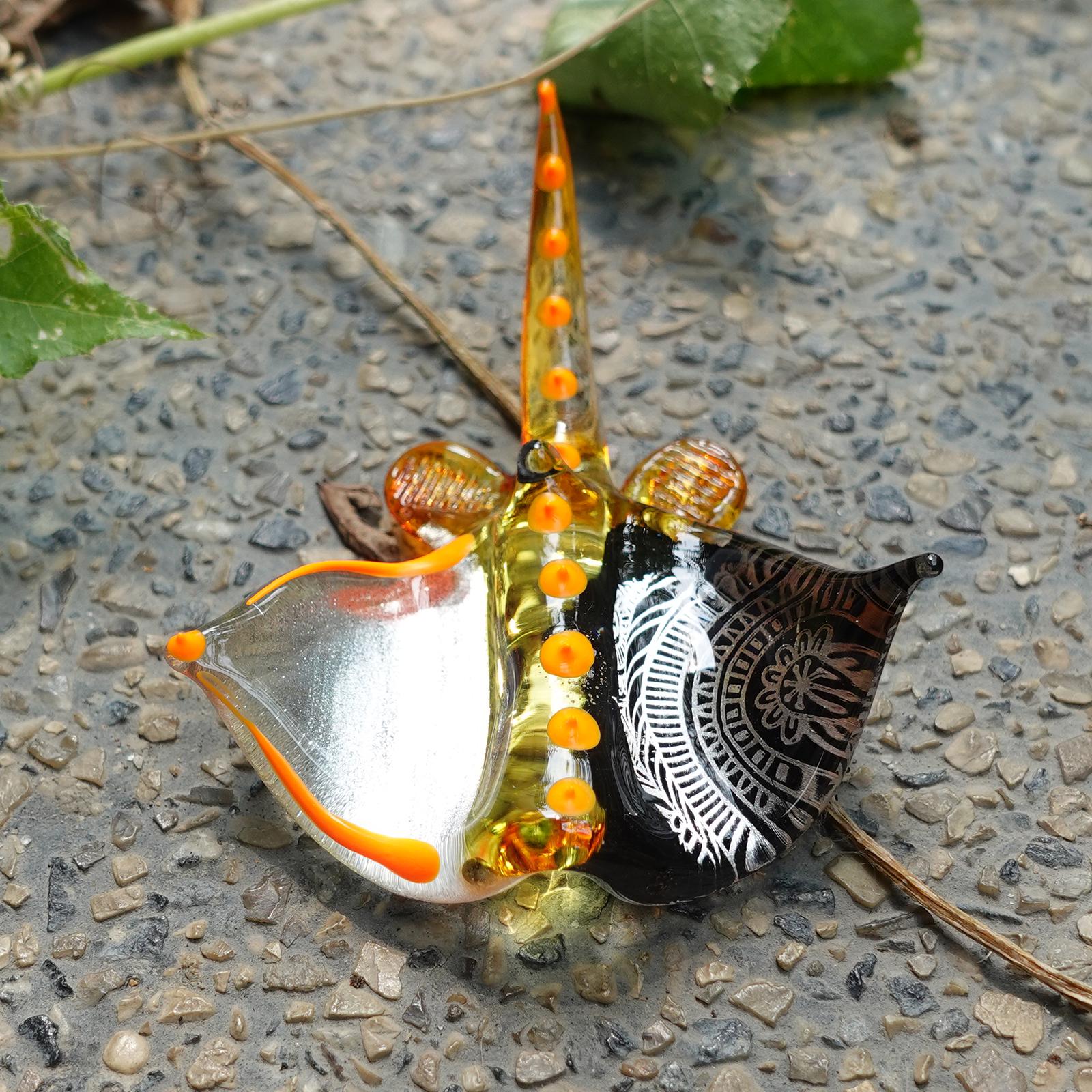 マンタ　ガラス細工　ミニチュア 水族館 お土産 マンタ エイ グッズ 雑貨 ガラス細工 ミニチュア 置物