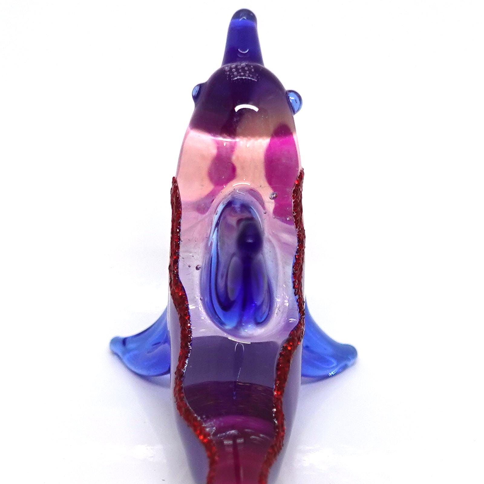 イルカ ミニチュア 小さな手吹きガラス アート フィギュア 海の動物