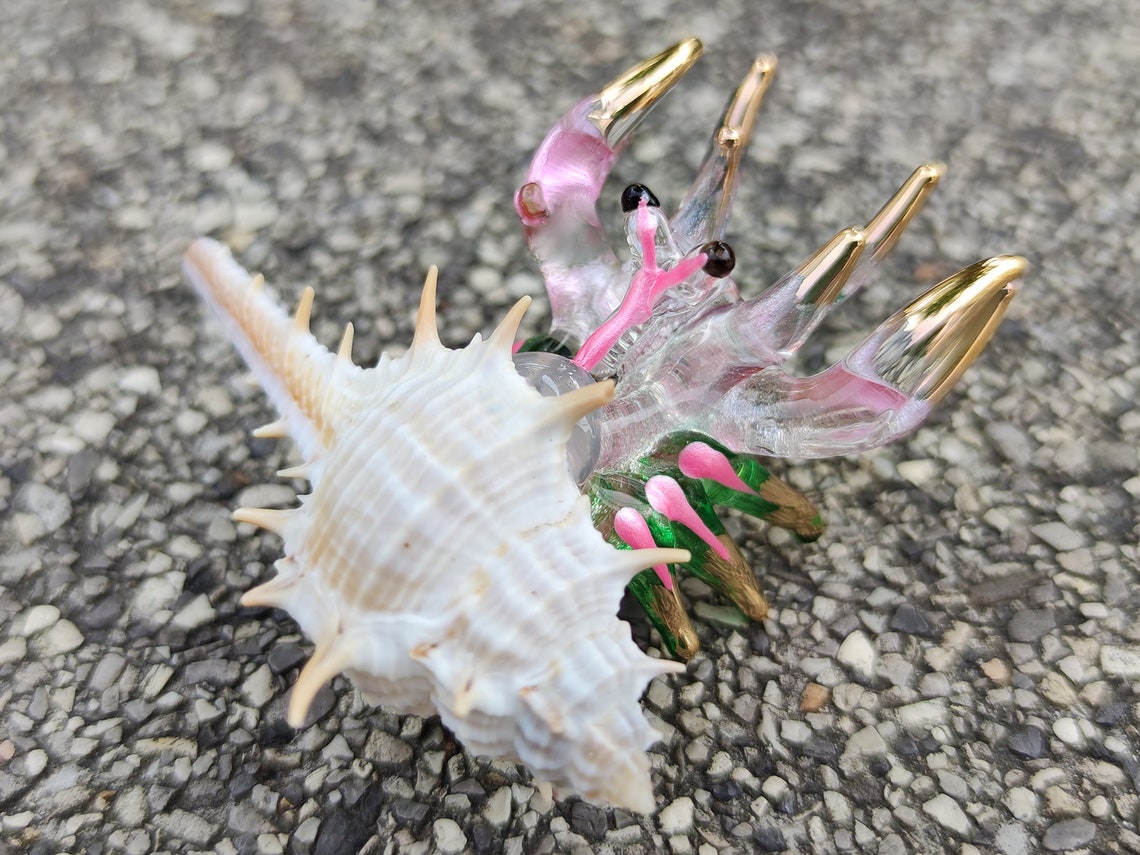 blown glass hermit crab