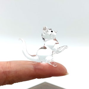 Calico Cat Tiny Figurines Hand Blown Color Glass Art Animals Collectible Gift Home Decor
