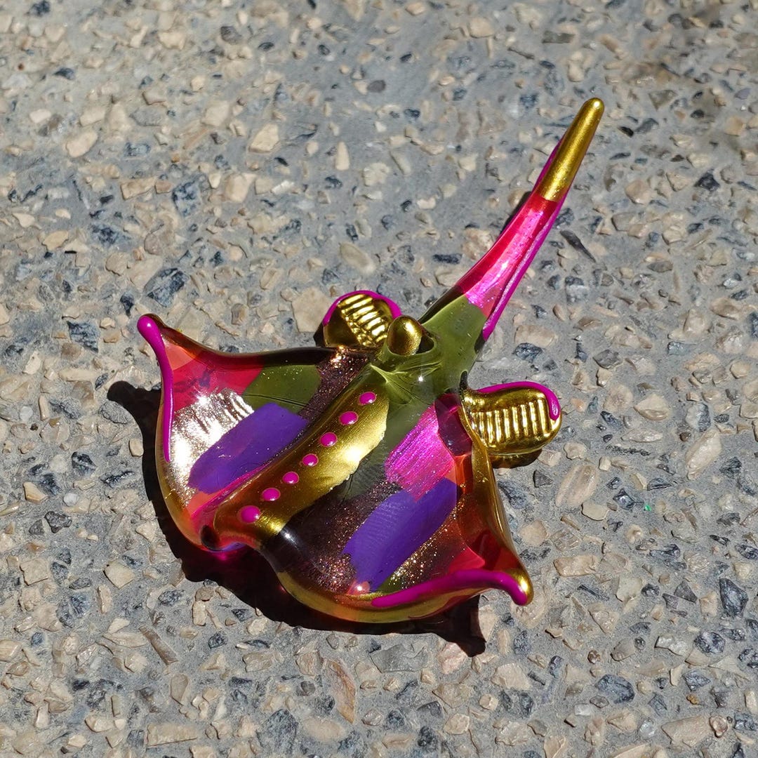 マンタ ガラス細工 ミニチュア 水族館 お土産 マンタ エイ グッズ 雑貨