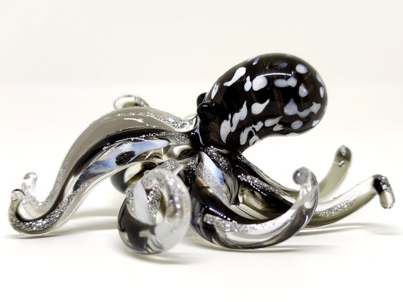 Figurine De Pieuvre En Verre Soufflé | Mini Pieuvre En Verre L Sculpture De Pieuvre En Verre | Calmar Bébé Poulpe - France