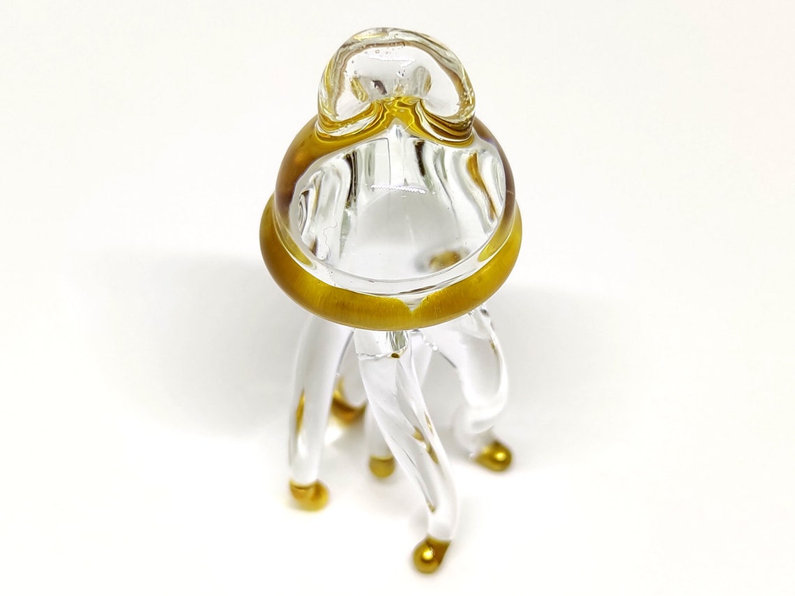 Jellyfish Miniature Figurines Animals Hand Blown Glass Art Sea ...