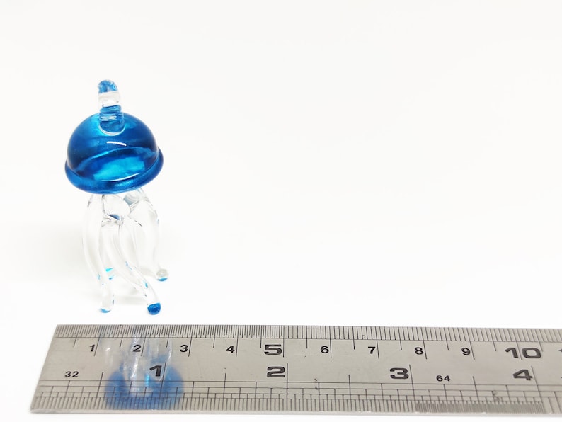 Jellyfish Miniature Figurines Animals Hand Blown Glass Art Sea - Etsy