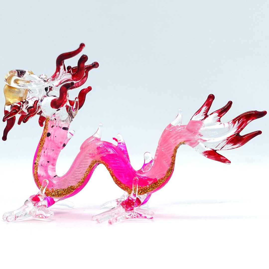 Dragon Miniature Hand Blown Glass Art Figurines Animals Etsy