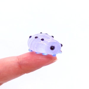 Tiny Micro Ladybug Figurines Hand Blown Glass Art Animals Collectible Small Gift Home Décor