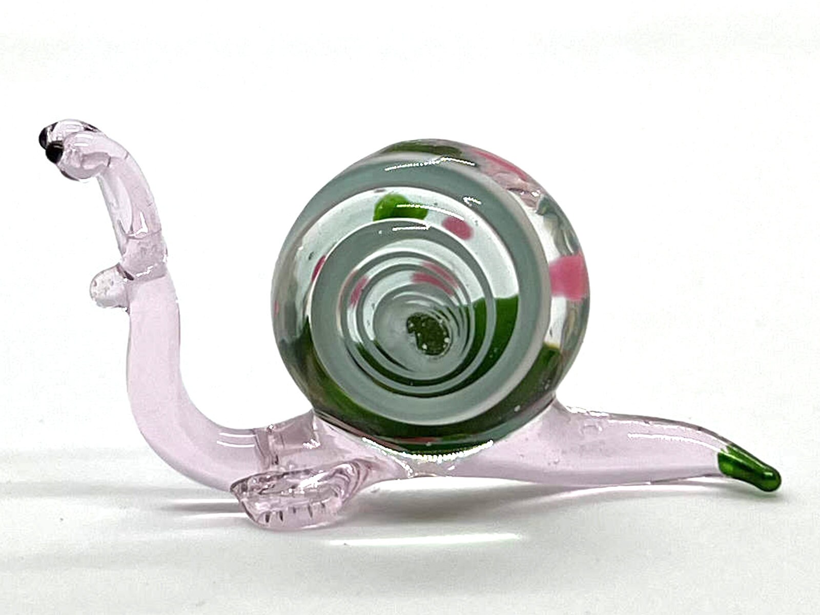 Escargot, minuscules figurines d'art en verre soufflé à la main, animaux, cadeau de collection, décoration d'intérieur (multi-bleu) - France