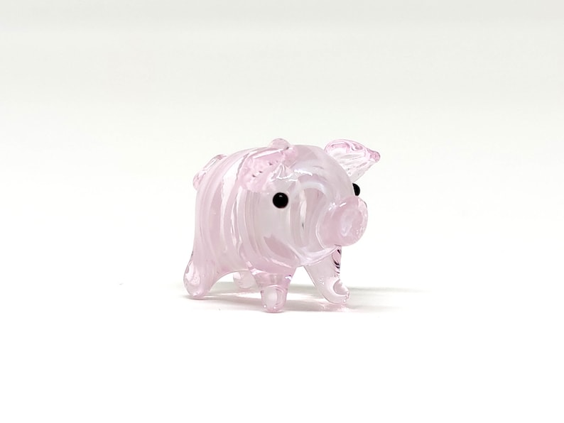 Rare Pig Micro Tiny Figurines Hand Blown Glass Art Sea Animals Collectible Gift Home Decor1 zdjęcie 3